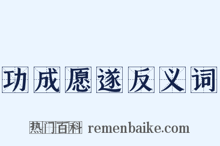 功成愿遂反义词是什么意思的图片